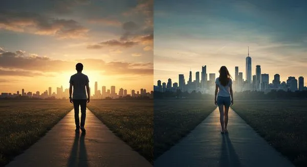 Couple Different Path Changing Life Goals